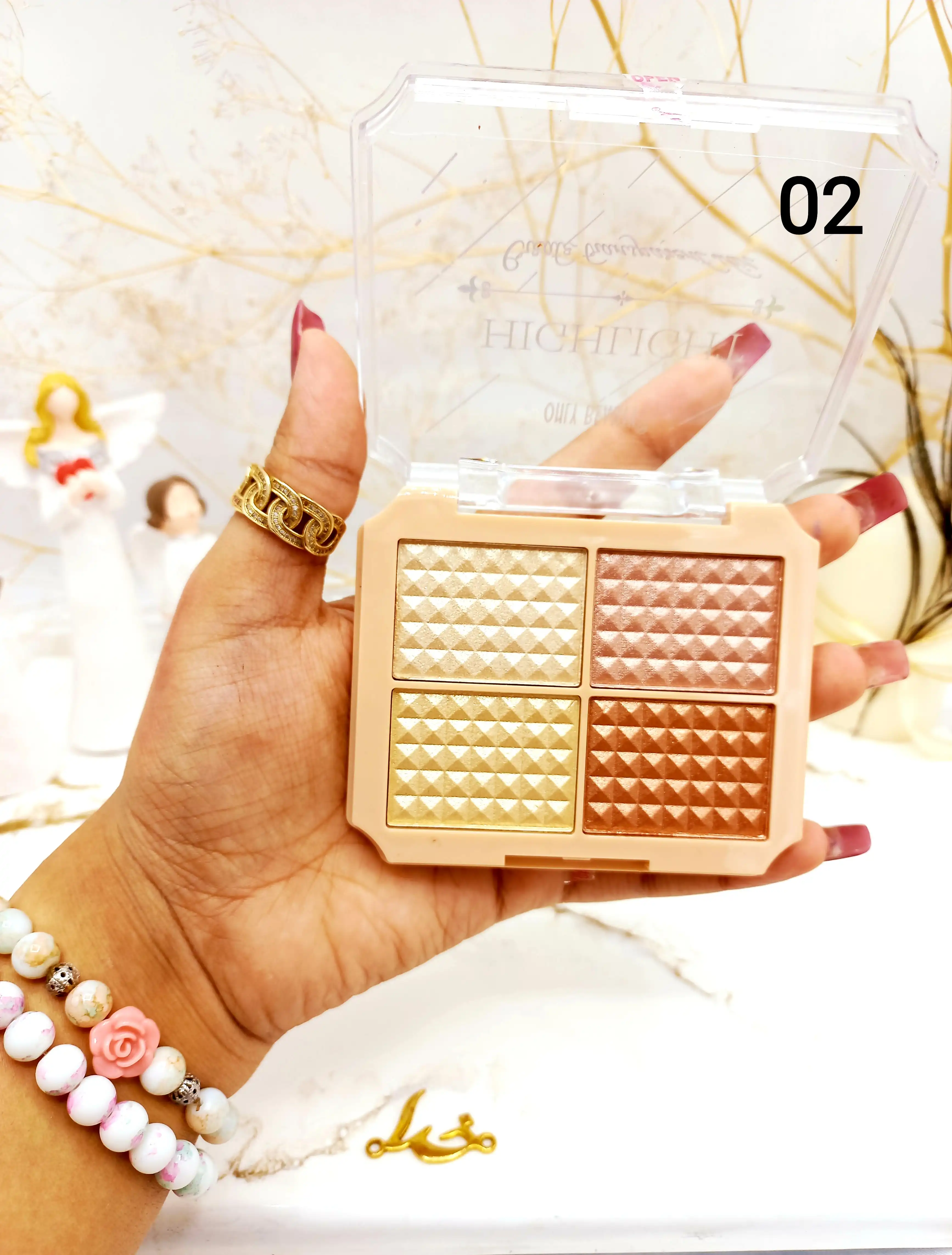 هایلایتر پر طرفدار چهار رنگ ONLY BEAUTY کد es1555
