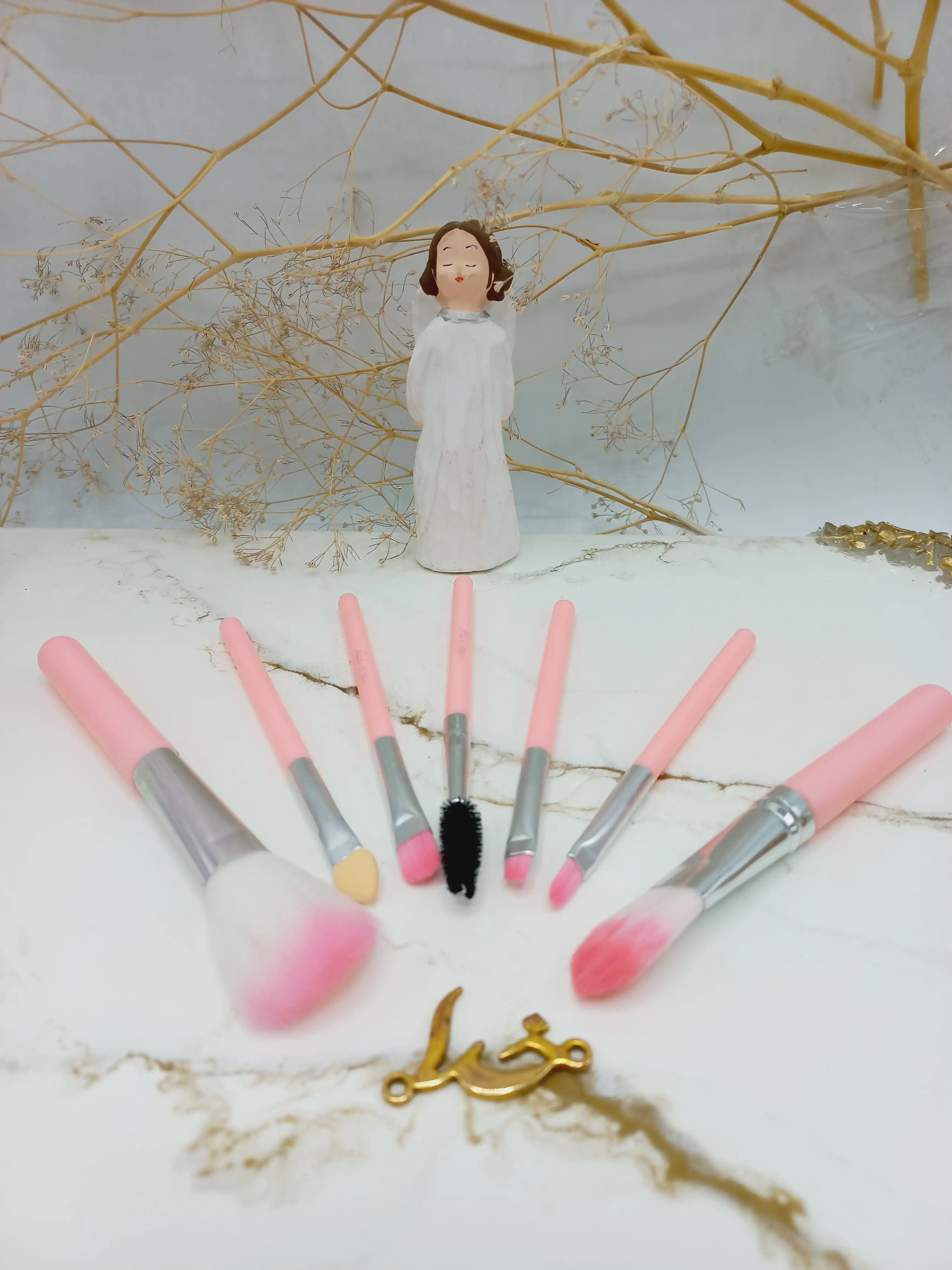 ست براش هفت تیکه صورتی هلو کیتی Hello kitty