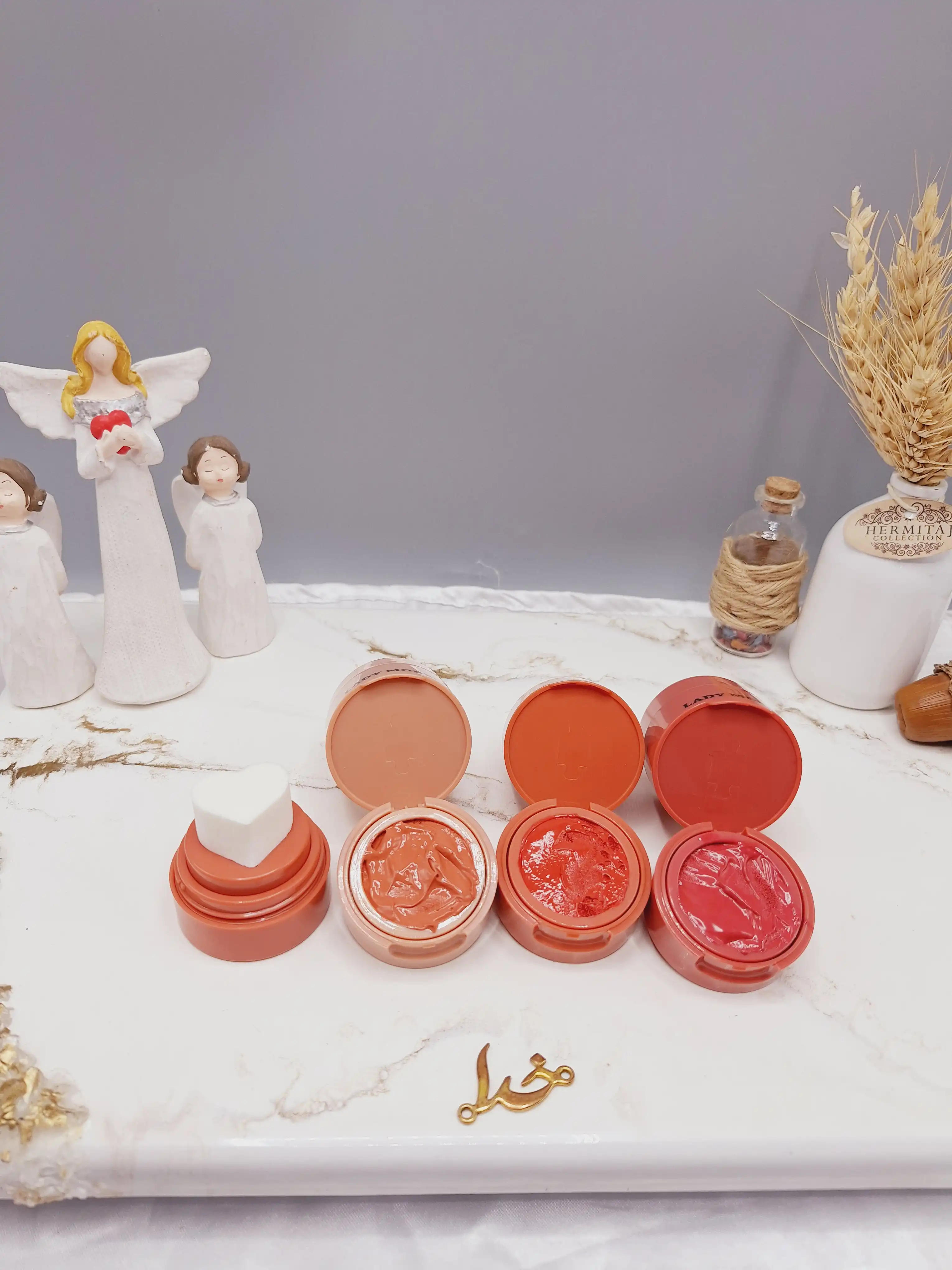 رژ گونه زیبای استامپی طرح قلب برند ‏LADY MODE کد LM-1124