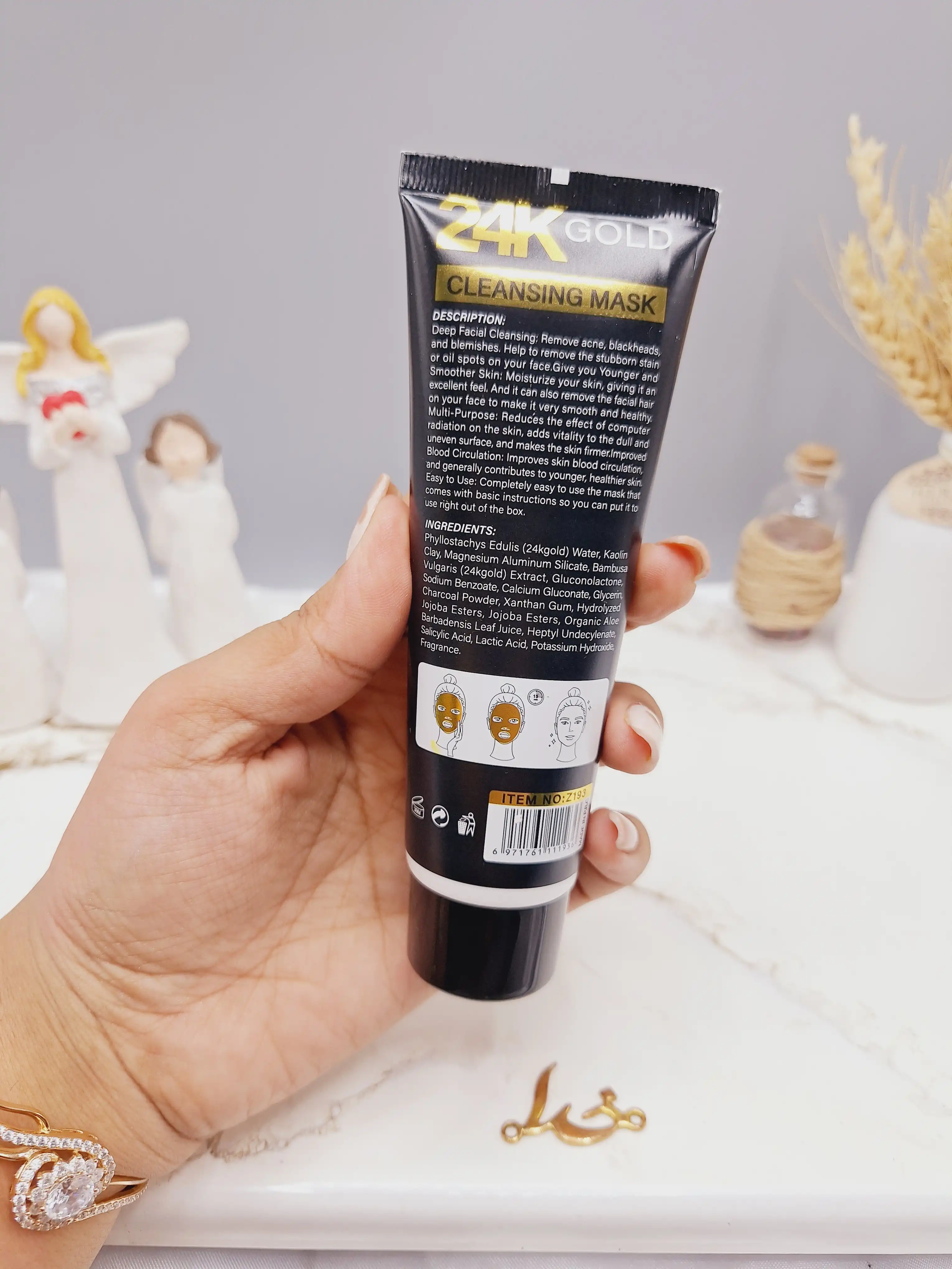 بلک ماسک 24 Gold سفید کننده و ضد چروک صورت برند Kaliya Beauty کد  Z193