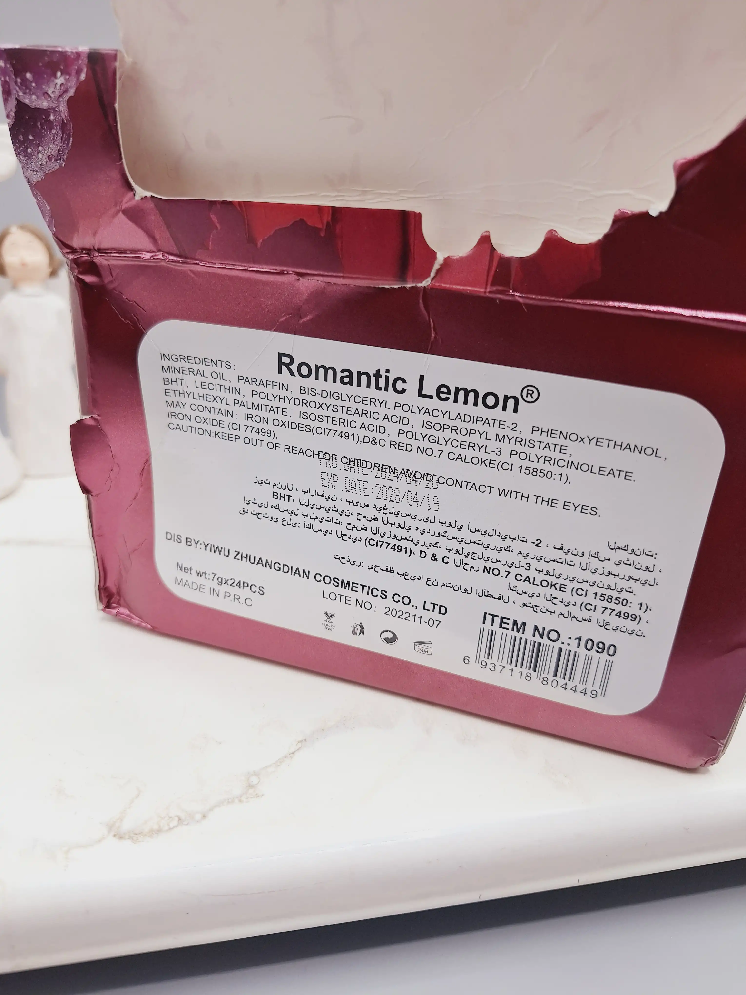 تینت لب شامپاین برند Romantic Lemon کیفیت عالی کد 1090