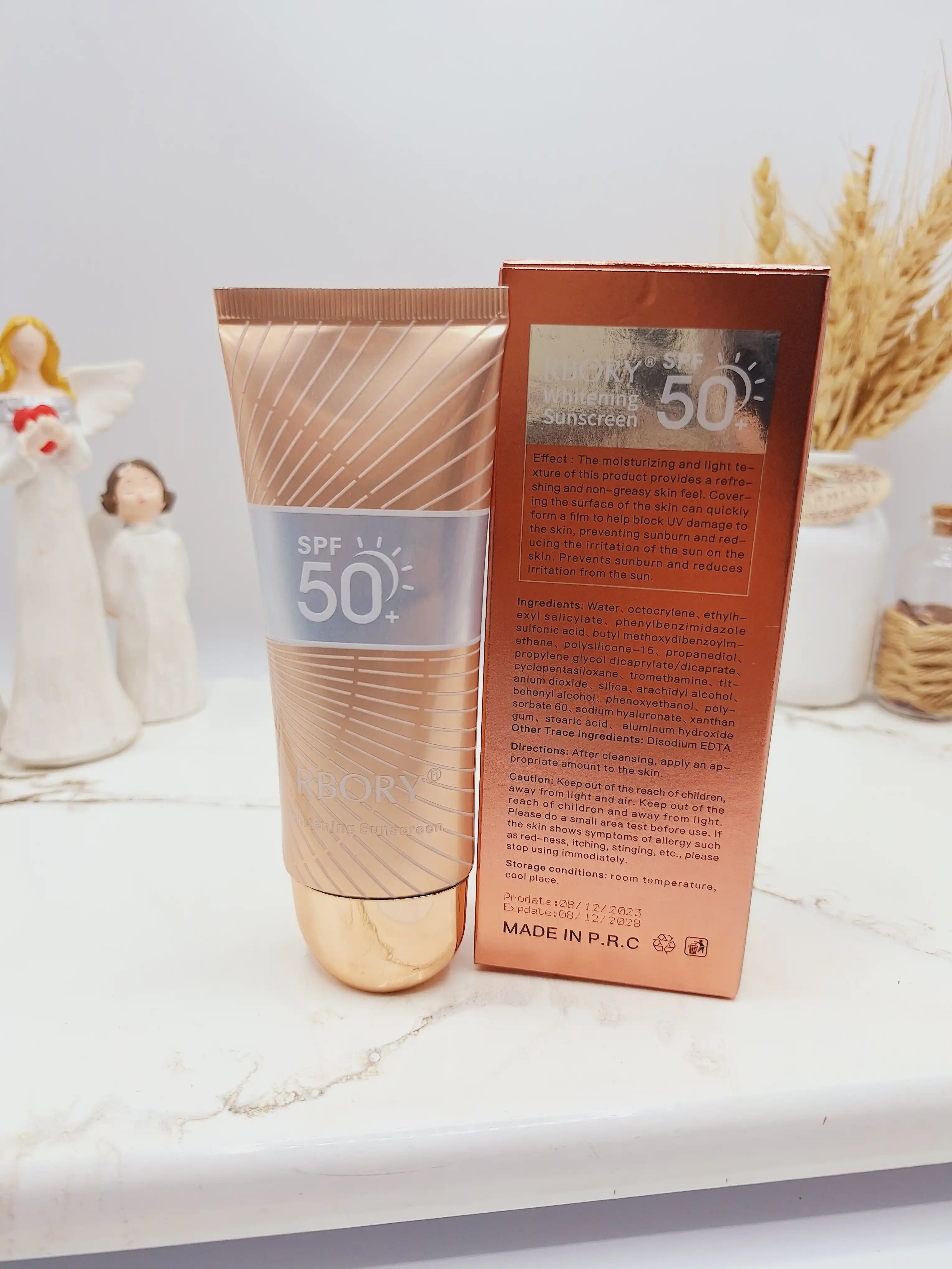ضد آفتاب بی رنگ SPF 50 برند RBORY اصلی کد R22002