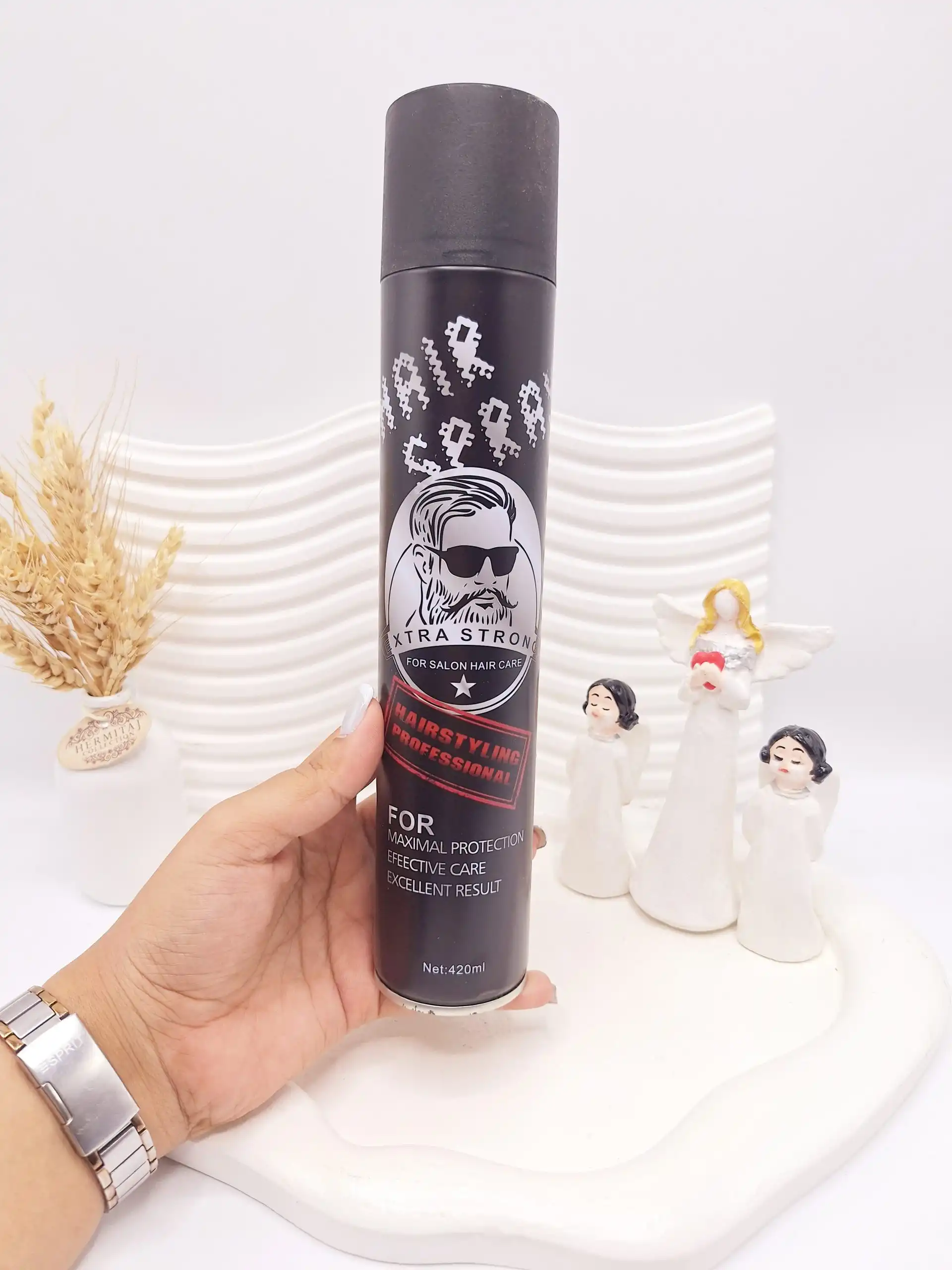 تافت مو مردانه HAIR SPRAY مدل XTRA STRON حجم 420 میل کد 7904