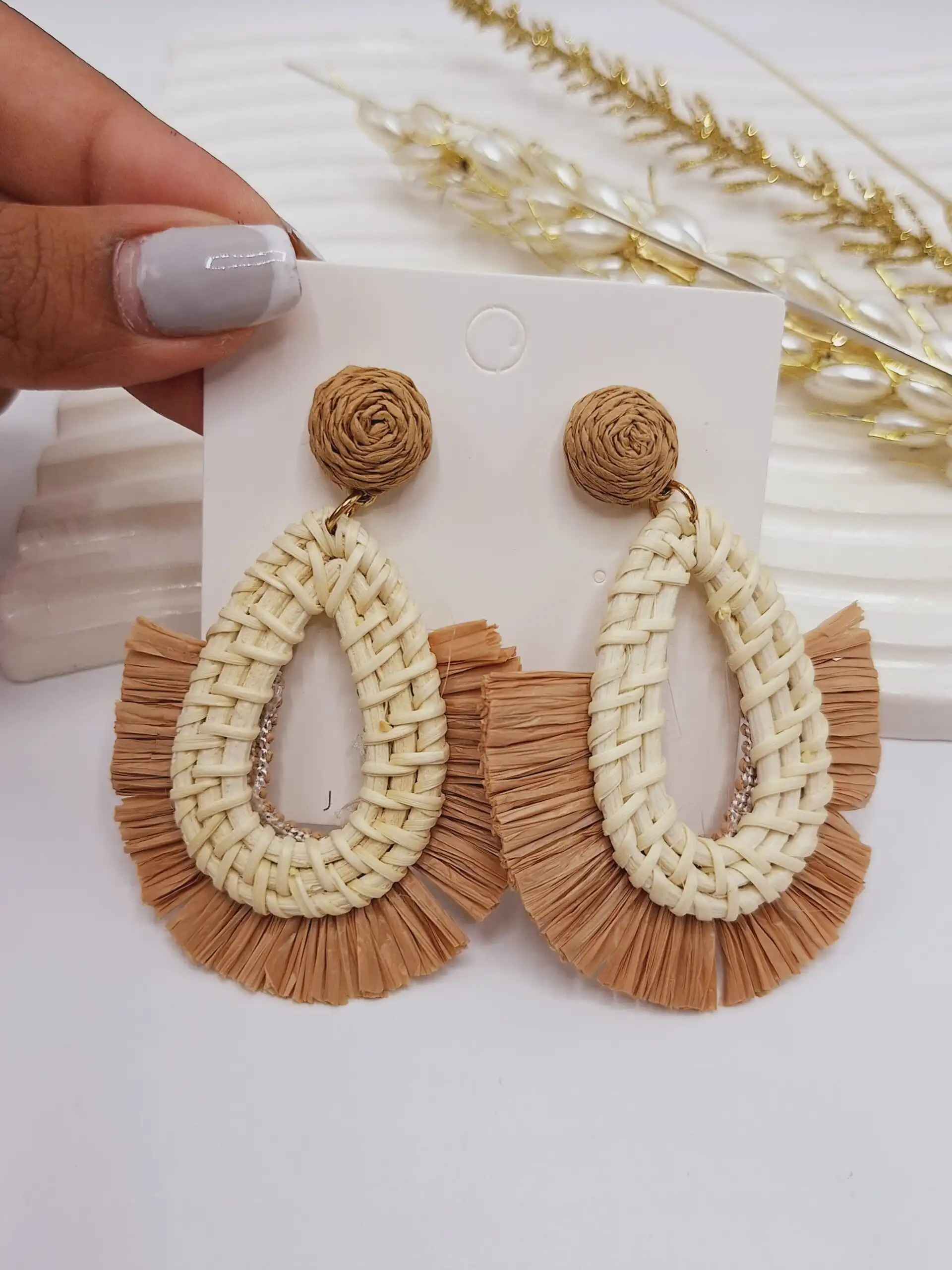 گوشواره حصیری مدل ریش دار