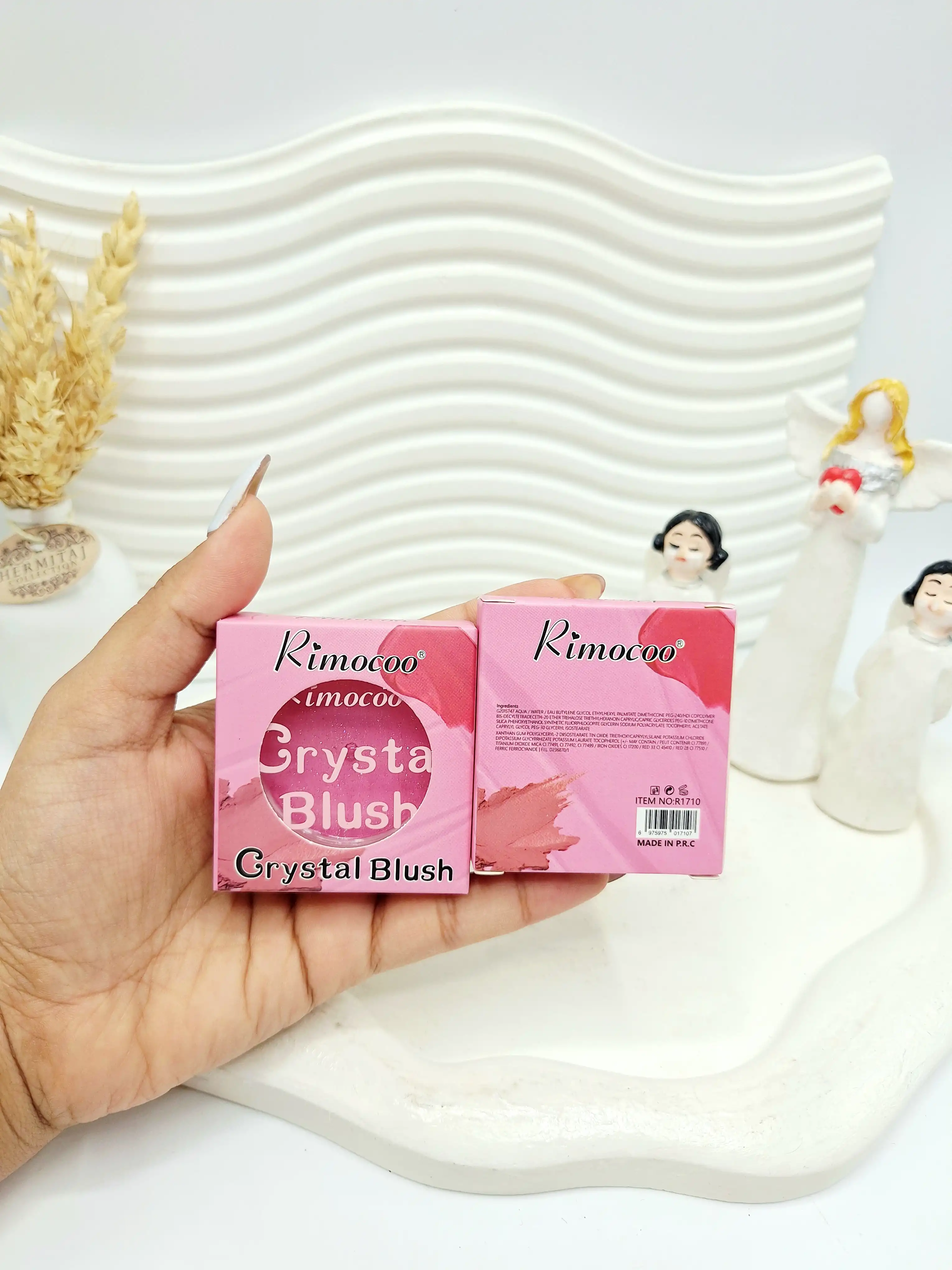 رژگونه کریستالی برند Rimocoo (ریمکو) مدل Crystal Blush کد R1710
