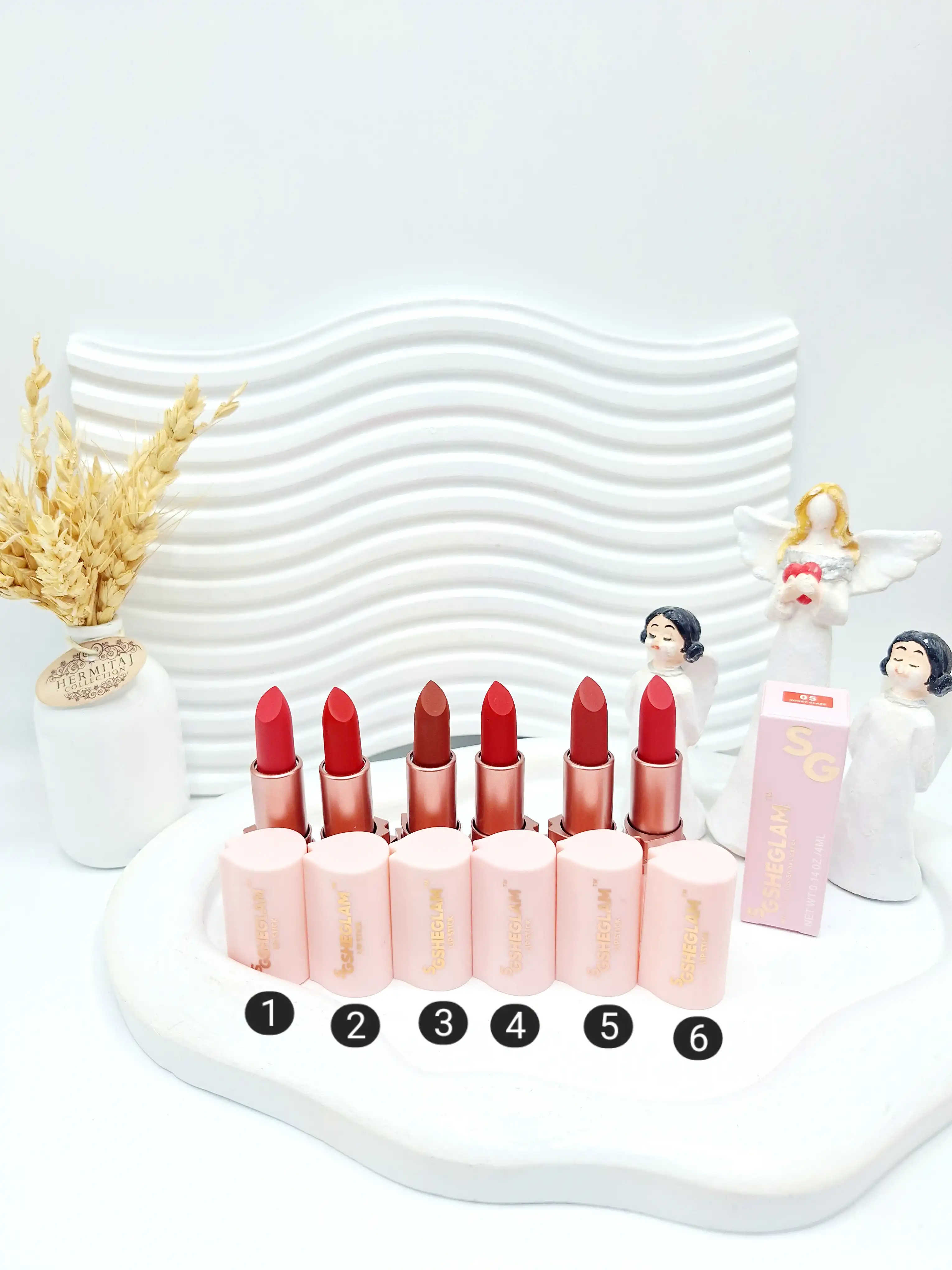 رژ تکی جامد خوش رنگ برند شیگلم کد 217