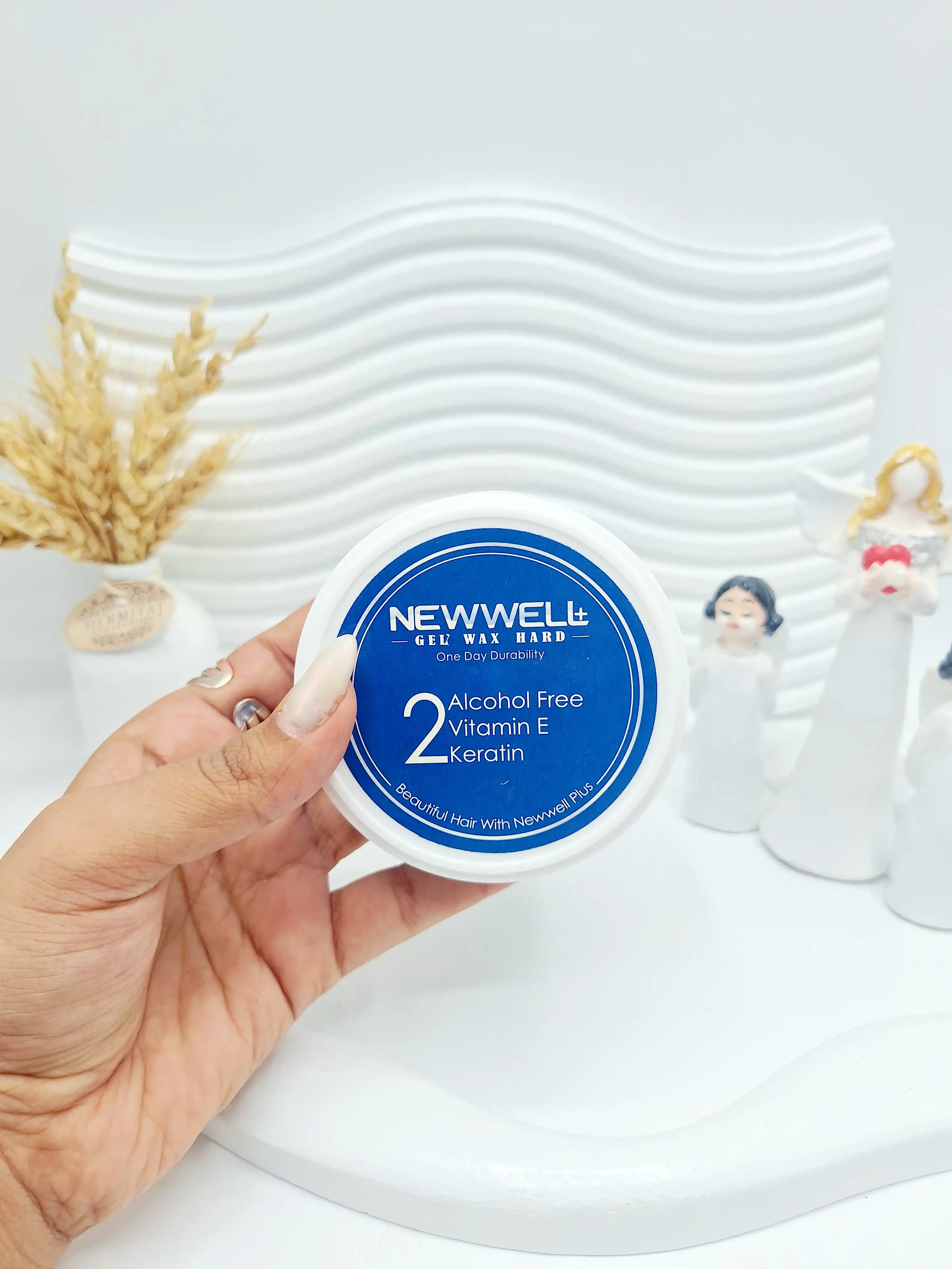 ژل واکس مخصوص مو بسیار با کیفیت برند NEWWELL ویتامین E برند کاسه ای آبی 2