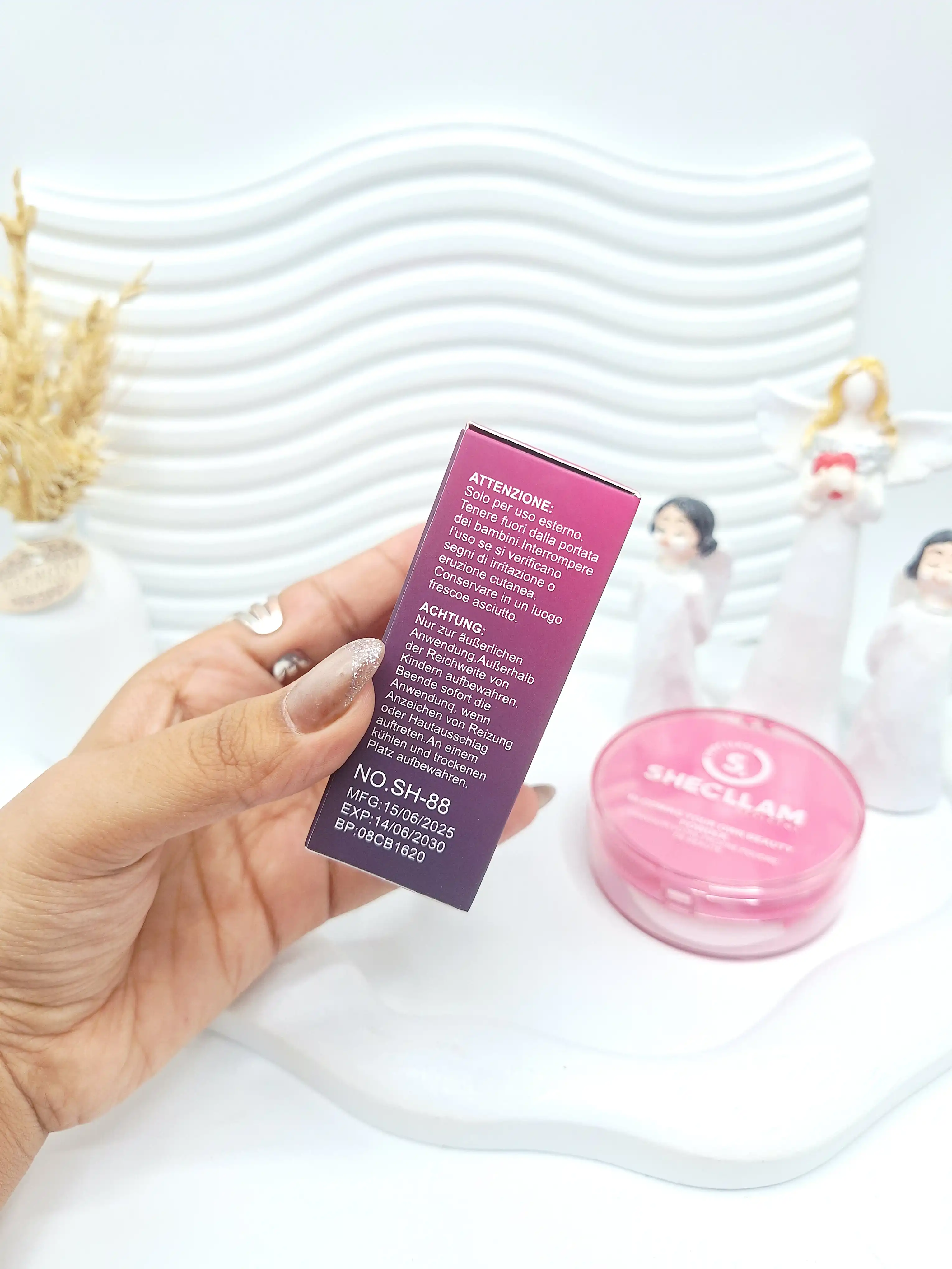 پنکک دو طبقه با کیفیت و سبک صورتی برند شیگلم کد 5092