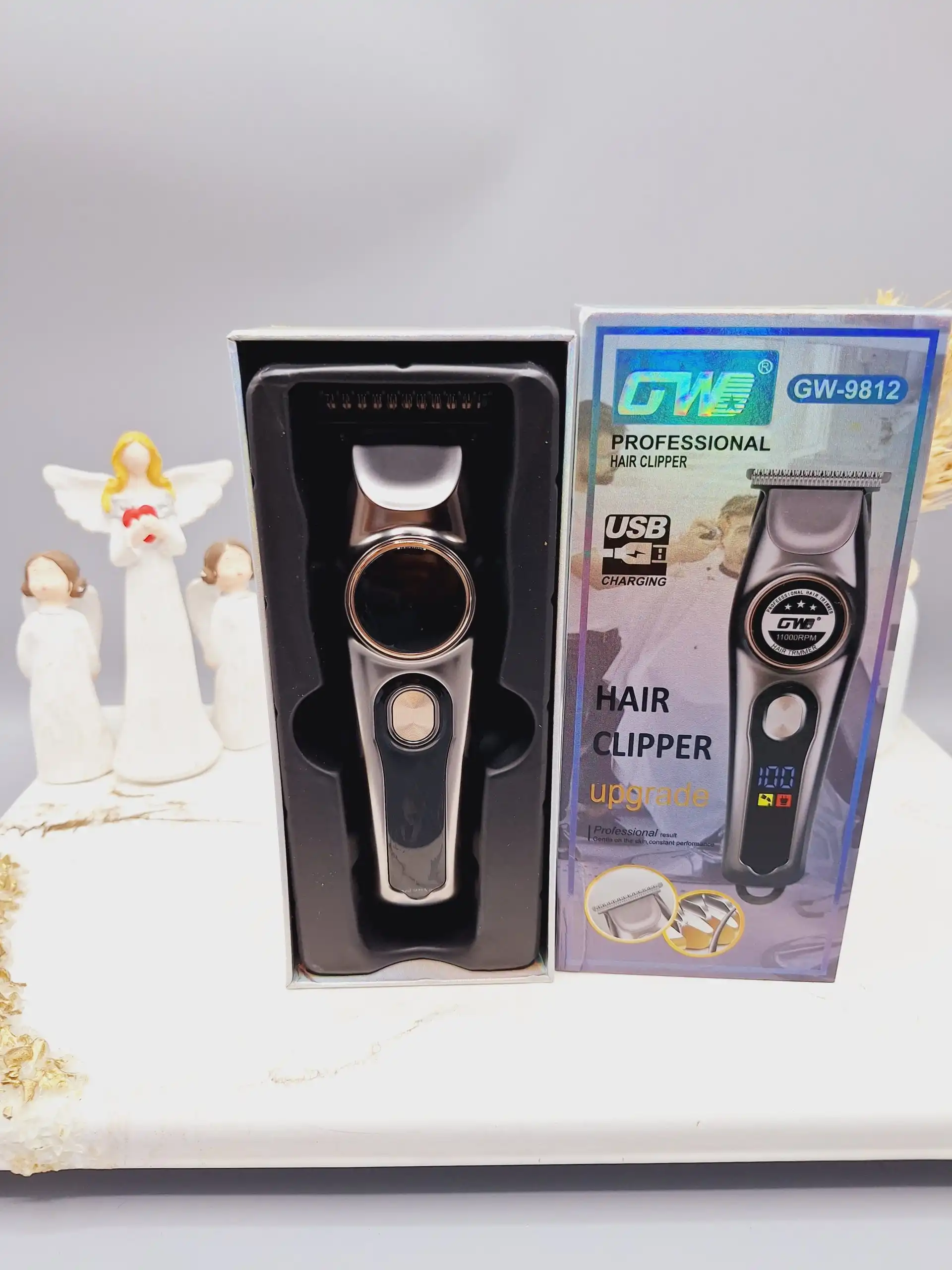 ماشین اصلاح موی سر و صورت شارژی جی دبلیو مدل GW-9812